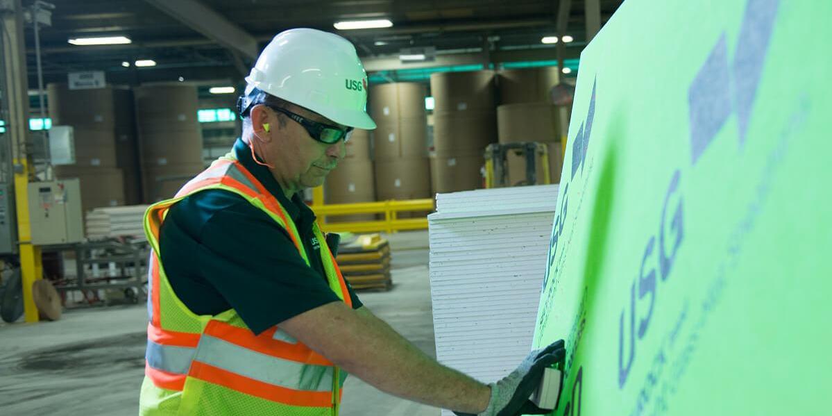 USG employee glass mat test